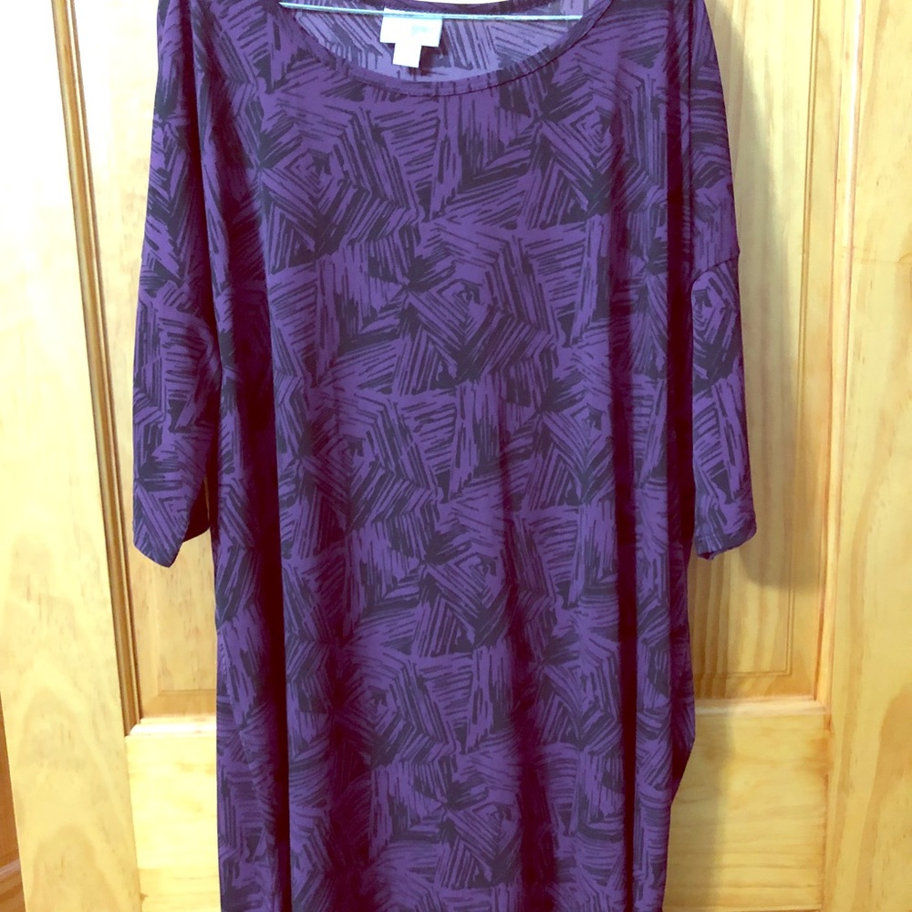 LuLaRoe Irma tunic purple and black